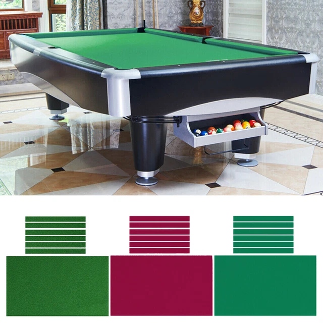 POOL TABLE FELT Worsted Wool Billiard Cloth w/ PreCut Rails for 7/8