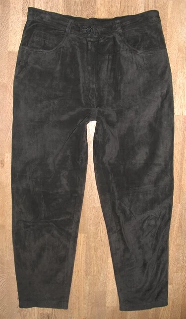 Pantalon Soirée Femme Fracomina - Taille 44 - Cuir Et Coton Avec Strass - Occasion Bon état