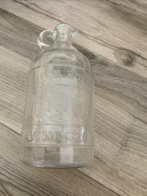 Vintage - White House Vinegar Half Pint Bottle Jug - Collectible.