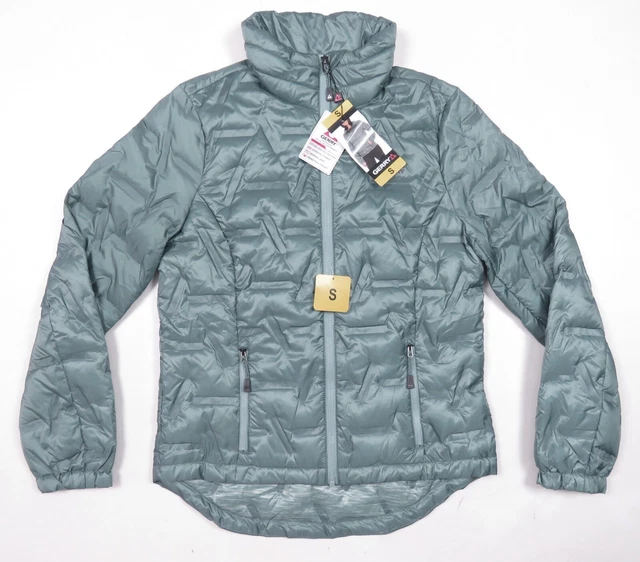 NWT GERRY DOWN Fill Power 650 Quilted Green Trellis Full Zip