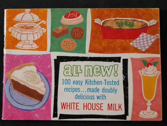 Vintage Mid Century Recipe Booklet White House  Evaporated Milk Nonfat Dry Milk