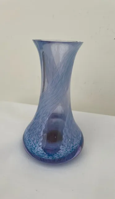 Caithness Scottish Handmade Lead Crystal Vase with Swirl Design