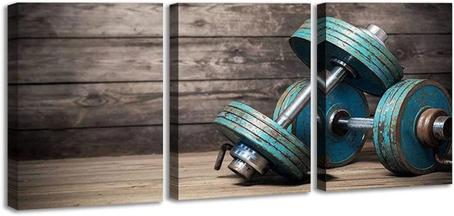 Modular Dumbbells Painting Modern Home Decor Poster 3 16x36inches, Black