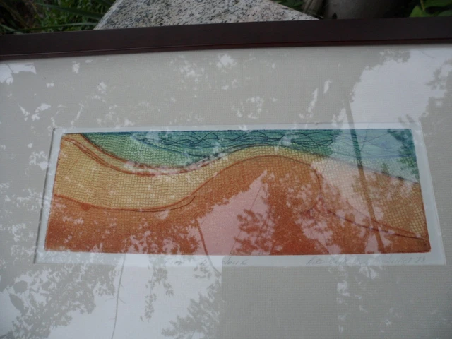 Vintage July 1978 French Art Artist Print Signed Aris Balaguer "Fin de Douc"