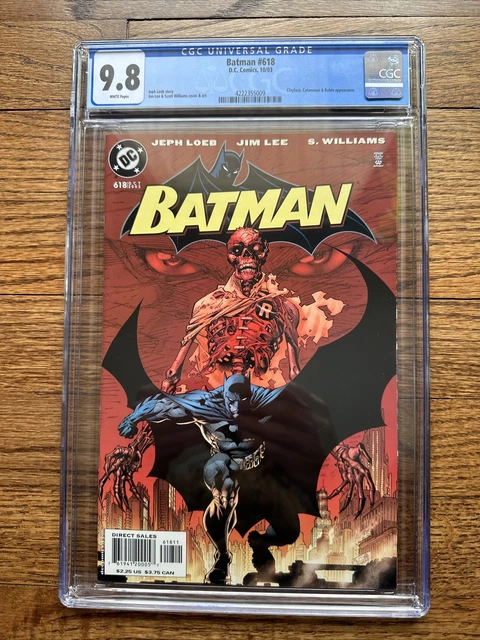 BATMAN #618~CGC 9.8~Jeph Loeb & Jim Lee~HUSH~DC Comics~October 2003~4222355009