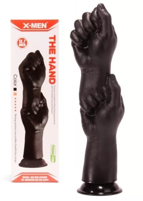 Xxl Mega Dildo Nero Gigante Per Fisting Anale Uomo Maxi Fallo Pugno Con Ventosa