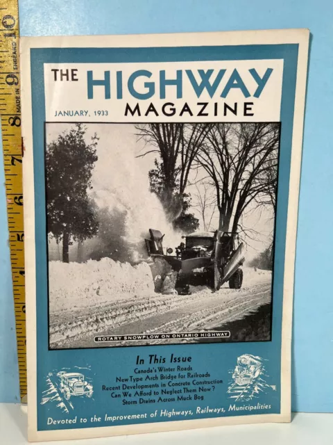 1933 Jan. The Highway Magazine - Highways, Railways & Bridges & Infrastructure
