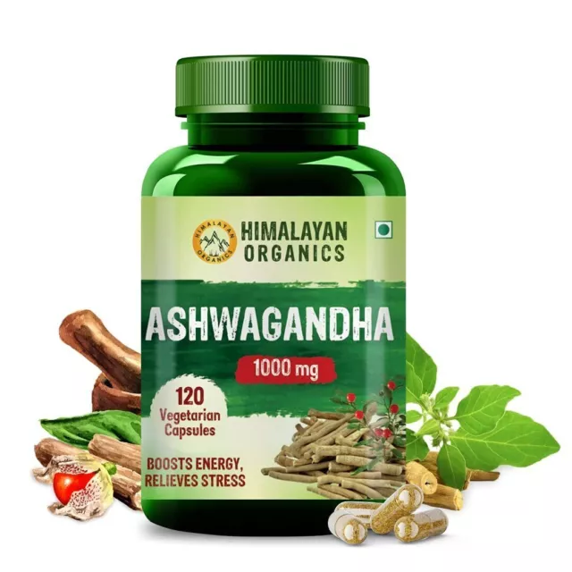 Himalayan Organics Ashwagandha 120 Gemüsekapseln AU