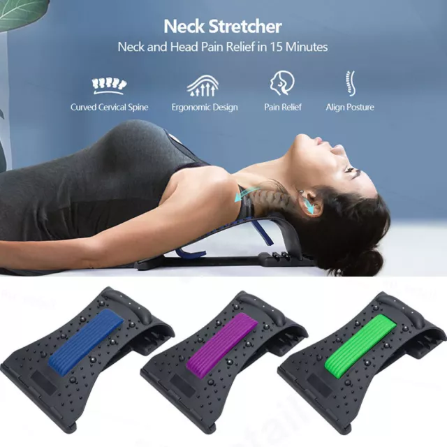 4 Level Neck Stretcher Cervical Traction Device Massager Pain Relief Shoulder