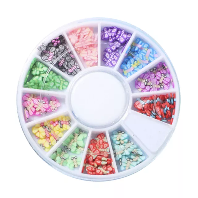 1 Box Nail Flake Cute 3d Effect Mixed 3d Fruit Slices Polymer Clay Sticker