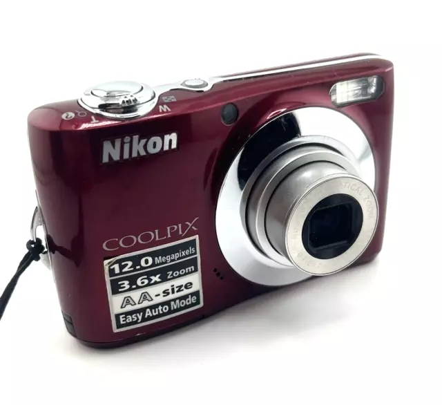 Nikon COOLPIX L22 12MP Digital Camera Red 3x Zoom TESTED 3