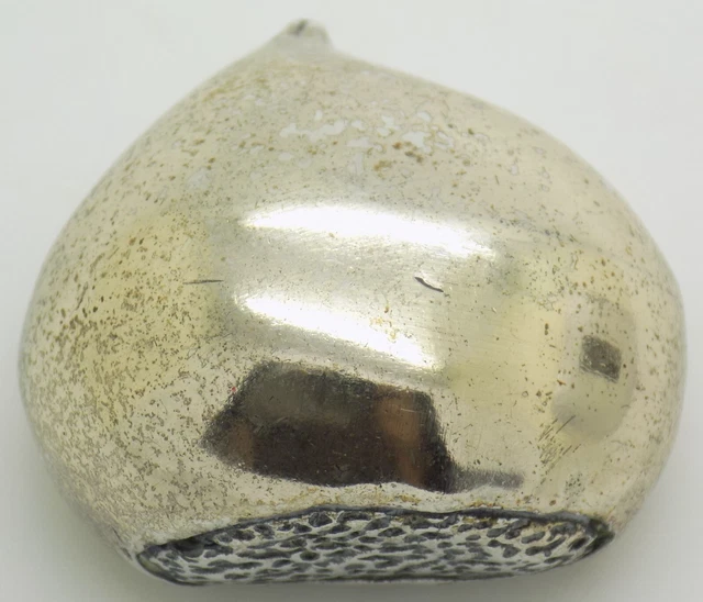 Vintage IN Argento Massiccio Italiano Fatto Vita Misura Castagno Rare Timbrato