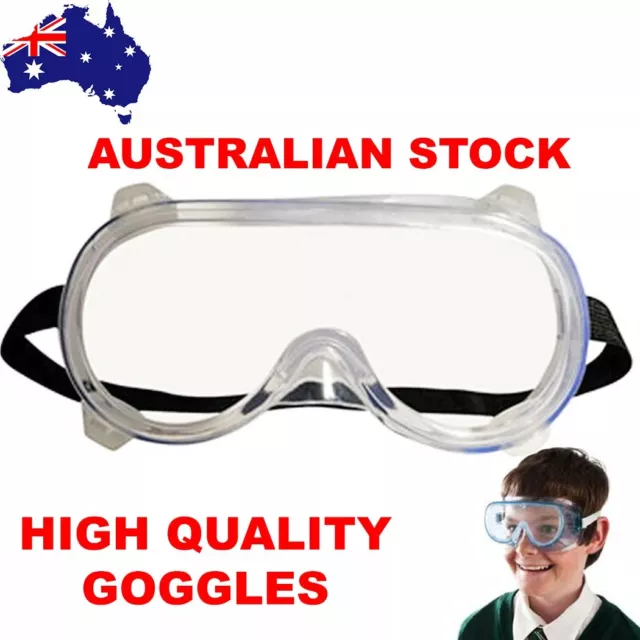 Clear Safety Goggles Glasses Eye Protection Work Lab Anti Dust Clear Lens