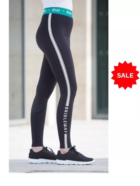 LADIES RIDING TIGHTS Bridleway Dynamic Riding Tights Womens Jodhpurs Black