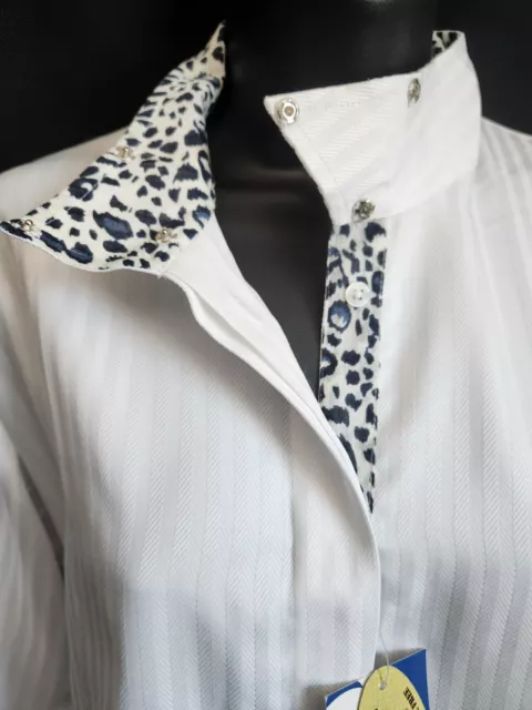 HUNT show SHIRT white NEW by RHC SNAP collar sz 42 SHOWCOOL