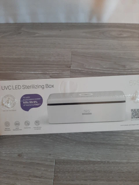 59S UVC LED caja de esterilización blanca modelo S2 joyería, reloj, gafas, teléfono