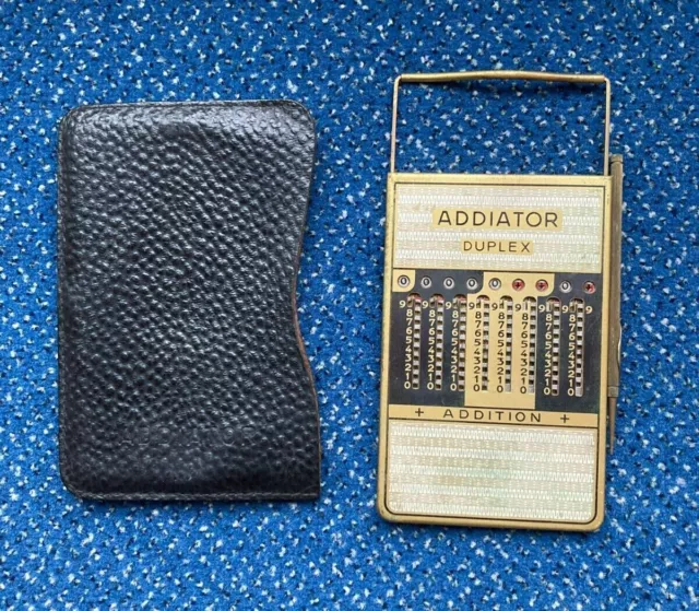 Addiator Duplex, Addition/Subtraktion, m. Original-Etui und Stift