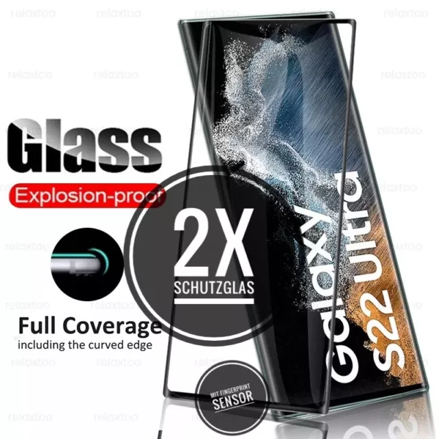 2x Samsung Galaxy S22 Ultra S22 PLUS S22 Schutzglas 3D Panzerfolie Echtglas TOP