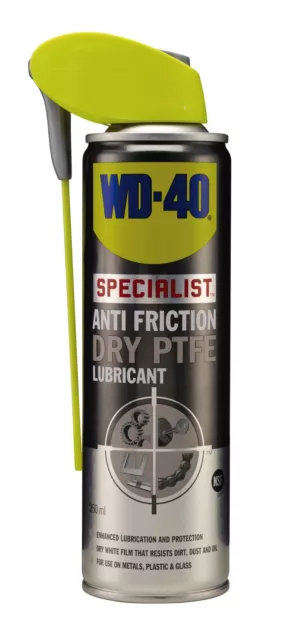 Specialist Anti Friction Dry PTFE Lubricant 250ml Smart Straw Garage WD-40 44415