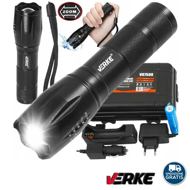 ALONEFIRE CREE XML-T6 LED Torcia Tattica Militare con Zoom