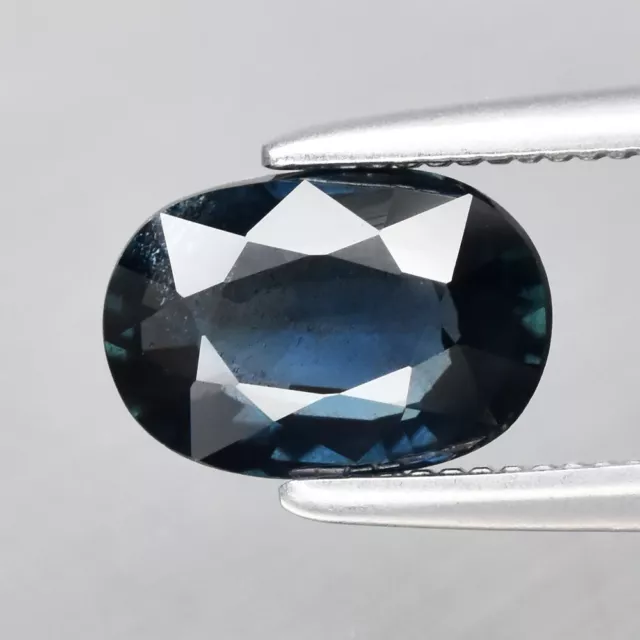 1.18ct 7.4x5mm Oval Unheated Greenish Blue Sapphire Gemstone, Australia