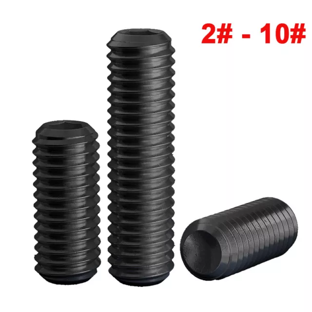 2# 4# 6# 8# 10# Socket Cup Point Grub Screws Hex Allen Set Screws 14.9 Black