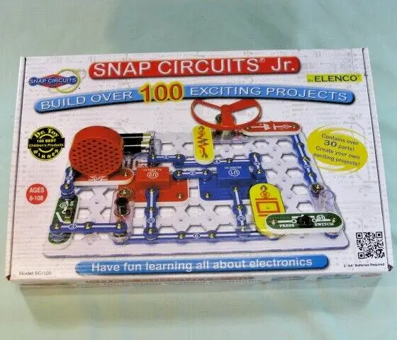 Snap Circuit Jr. Snap-together Electrical Components - 30 Pieces