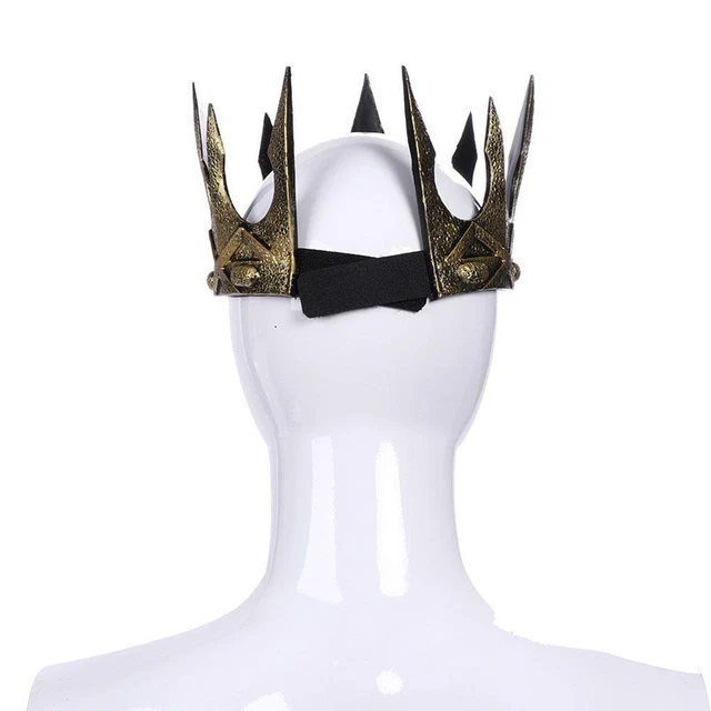 VINTAGE KING CROWN Viking Stage Costume Prop Halloween Decor Cosplay