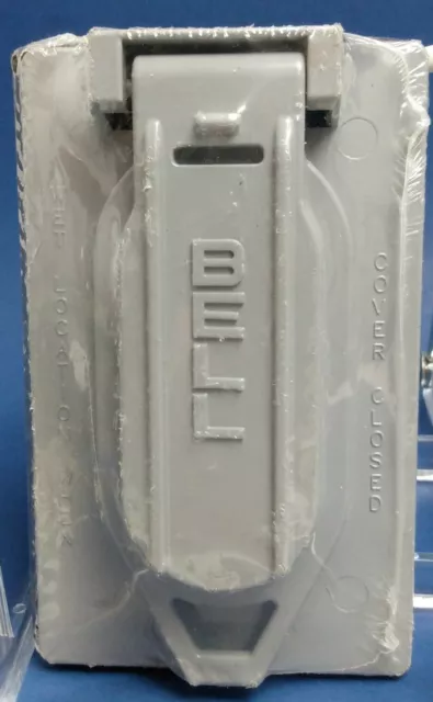 NEW Bell Weatherproof 5146-0 Gray Aluminum 1 GANG Duplex Receptacle Cover