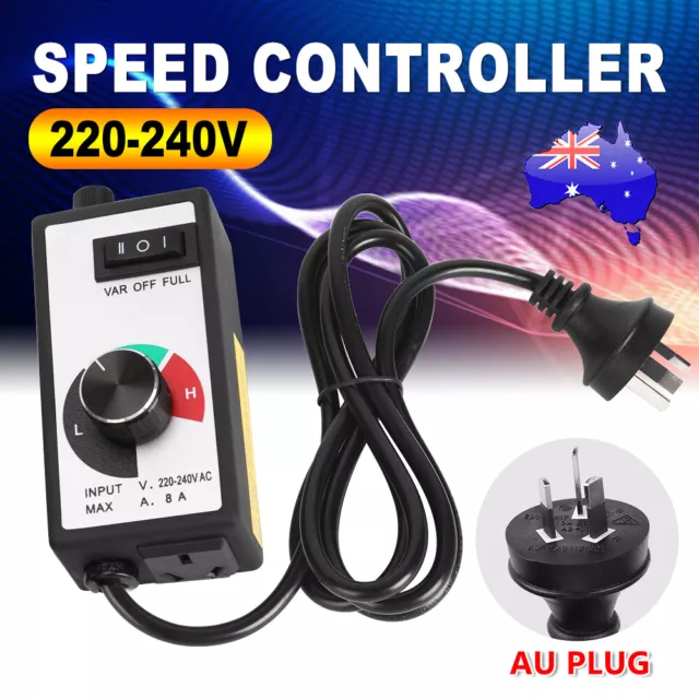 AU PLUG 8A 220V-240V Variable Speed Controller Control Motor