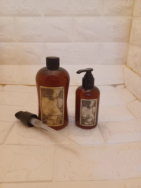 Wen Chaz Dean Sweet Almond Mint Cleansing Conditioner Shampoo 16oz w pump/6oz