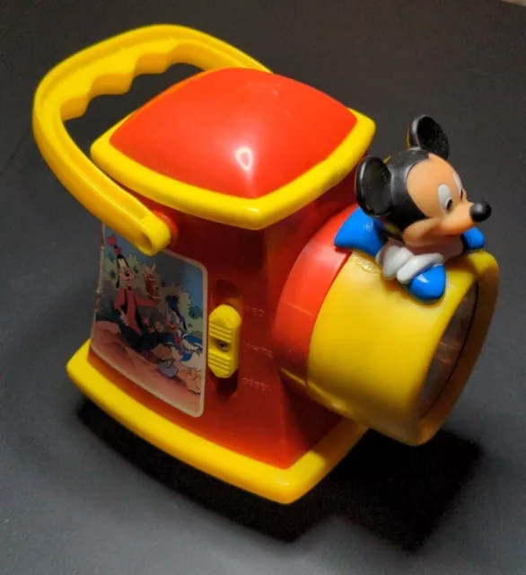 Vintage Walt Disney ILLCO Red & Yellow Toy Light Lantern - Mickey, Goofy