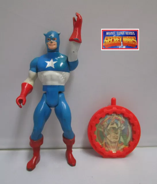 1984 Mattel Marvel Comics Secret Wars CAPTAIN AMERICA Action Figure & Shield