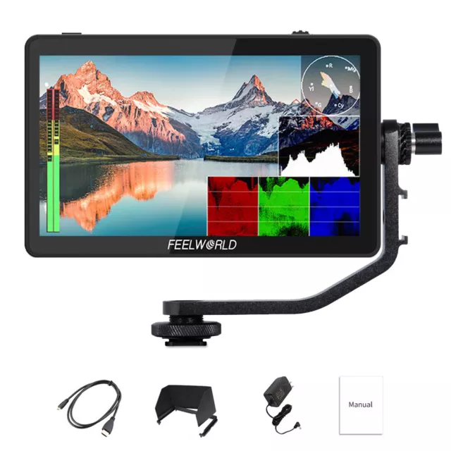 FEELWORLD F6 PLUS V2 Camera Field Monitor 6 in Touch Screen LCD 4K HDMI 3D LUT 2