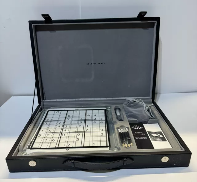 Sudoku Tabletop set by Sharper Image, in professional style case Brand New