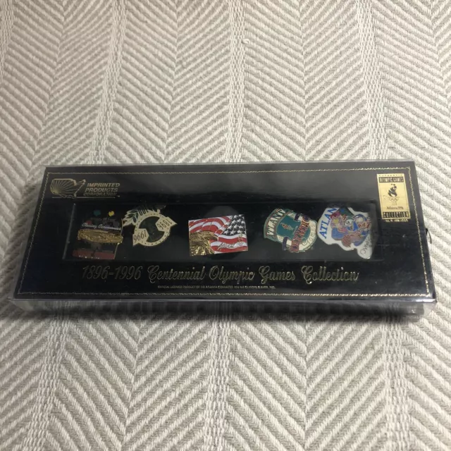 Centennial Olympic Games Pin Set of 5 in Case 1996 Collection New NIP Vintage