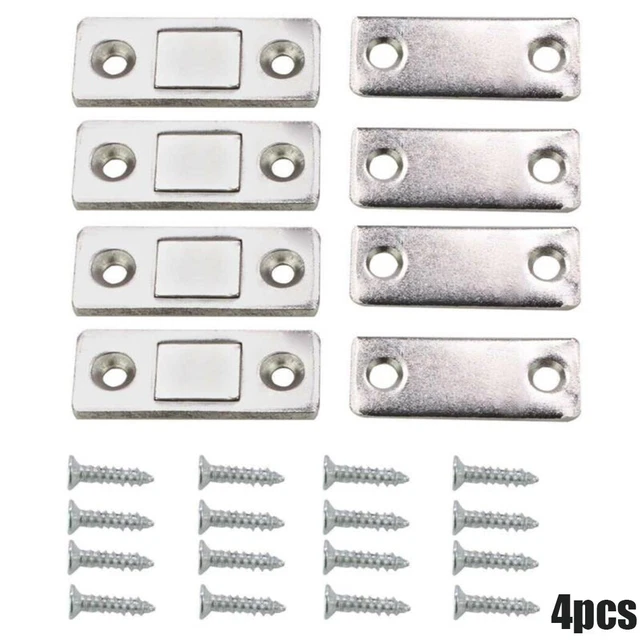 8Pcs Magnetic Catch Latch Kit Ideal for Cabinet Bookcase and Closet Doors