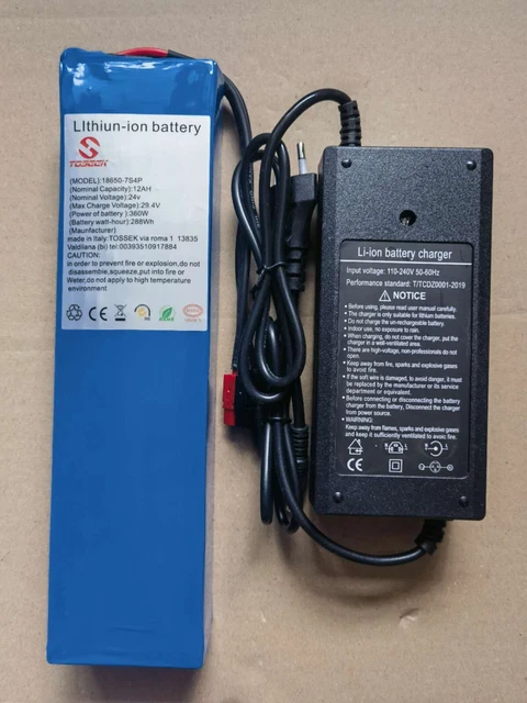 Batteria Agli Ioni Di Litio 12V 6.8Ah Per Bici Elettrica – Ricambio Per Smart Balance E Overboard, Con BMS Integrato, Impermeabile PVC, Include Caricabatterie