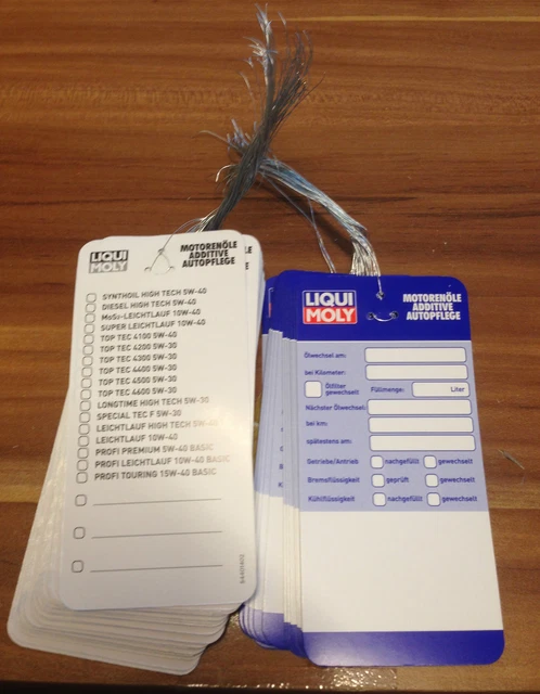 100x Castrol Ölzettel – Beschreibbare Anhänger  Produktbild-Vorschau 8