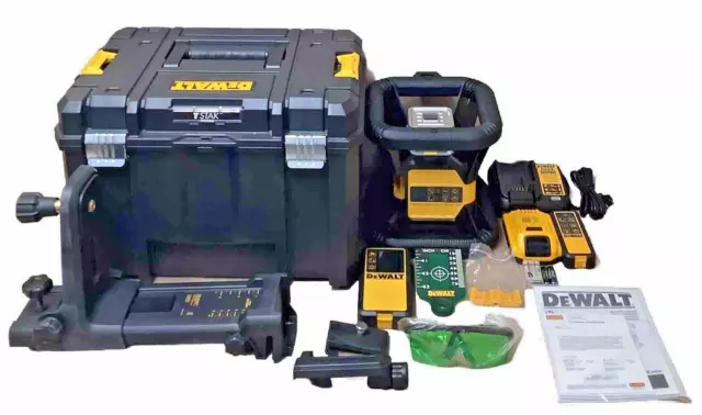 DEWALT DW079LG 20V MAX 250ft Green Self Leveling Rotary Laser Level Kit