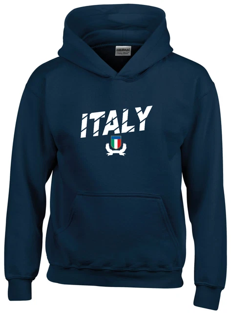Italy Rugby Nations 6 Hoodie Kids Text & Thistle