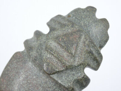 Pre-Columbian Costa Rica Carved Jade Figural Pendant 500 Ad-1500 Ad ~ 2.5" 2