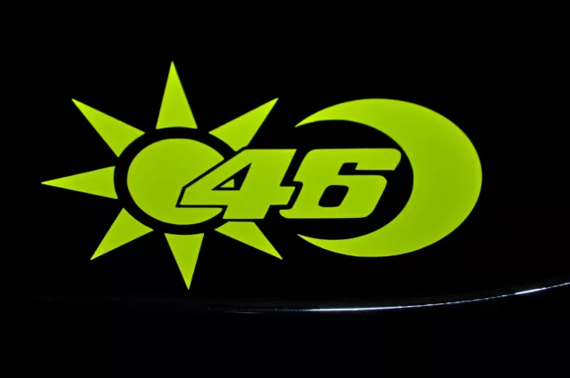 STICKERS VR46 FLUO N 46 VALENTINO ROSSI Moto GP ,vr46 FLUO 90X150MM EUR 5,90  - PicClick IT