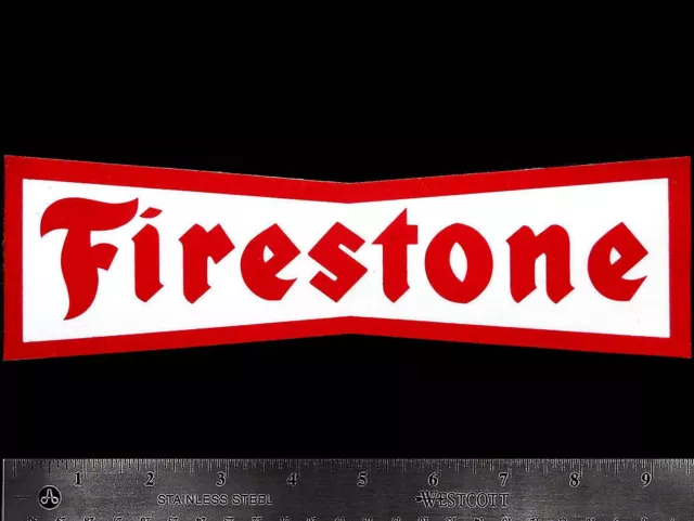 FIRESTONE - Original Vintage 1960's 70's Racing Decal/Sticker - 9.50 inch size