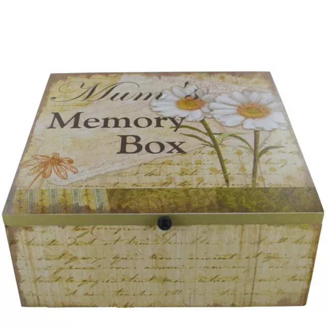 Mum Daisy Memory Box Keepsake Chest Memories Mothers Day Birthday Wooden  SG1335