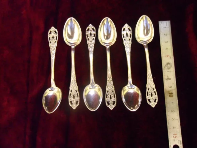 Antique Set Of Six (6)  Teaspoons - Norway ??  Plated ??
