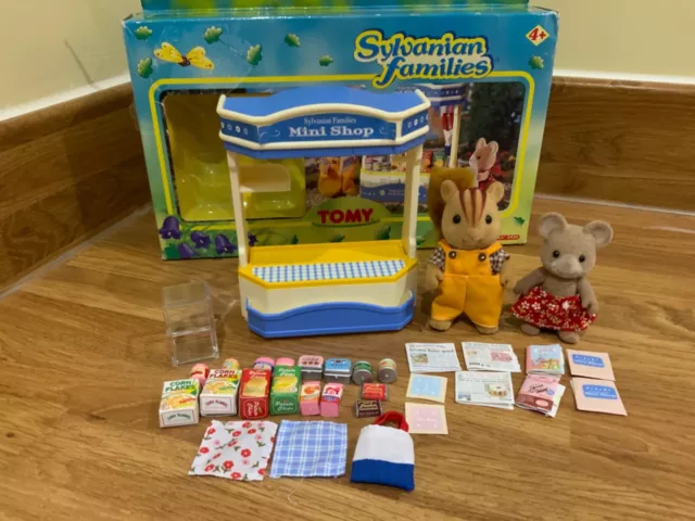 Sylvanian families calico critters Tomy Mini shop set RARE  💯 complete