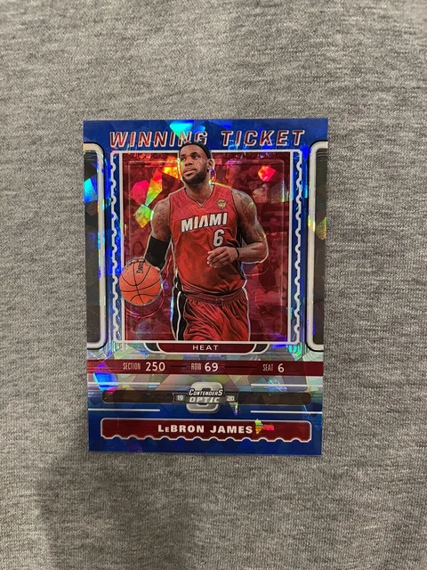 2019-20 Panini Contenders Optic Lebron James Winning Ticket Blue Cracked Ice