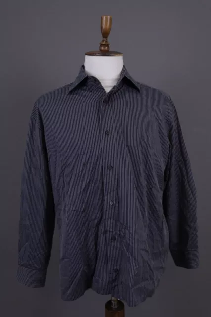 Balenciaga Pure Cotton Blue Striped Long Sleeve Button Down Shirt Size 43 / 17