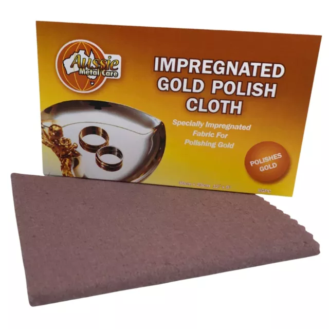 Impregnated Gold Polishing Cloth for Cleaning & Polishing Jewellery Tapware Gold